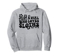 Groovy Boho Hippie Just Who Loves Sloths 70S Hoodie - Unique Graphic Unisex - T-Shirt, Sweatshirt, Hoodie