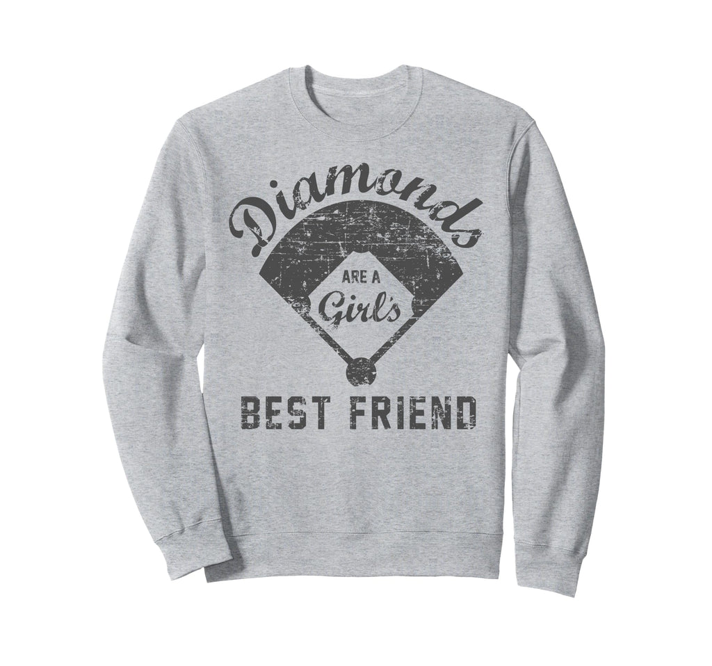 Diamonds Are Best Friend Softball Sweatshirt - Trendy Graphic Men Women - T-Shirt, Sweatshirt, Hoodie
