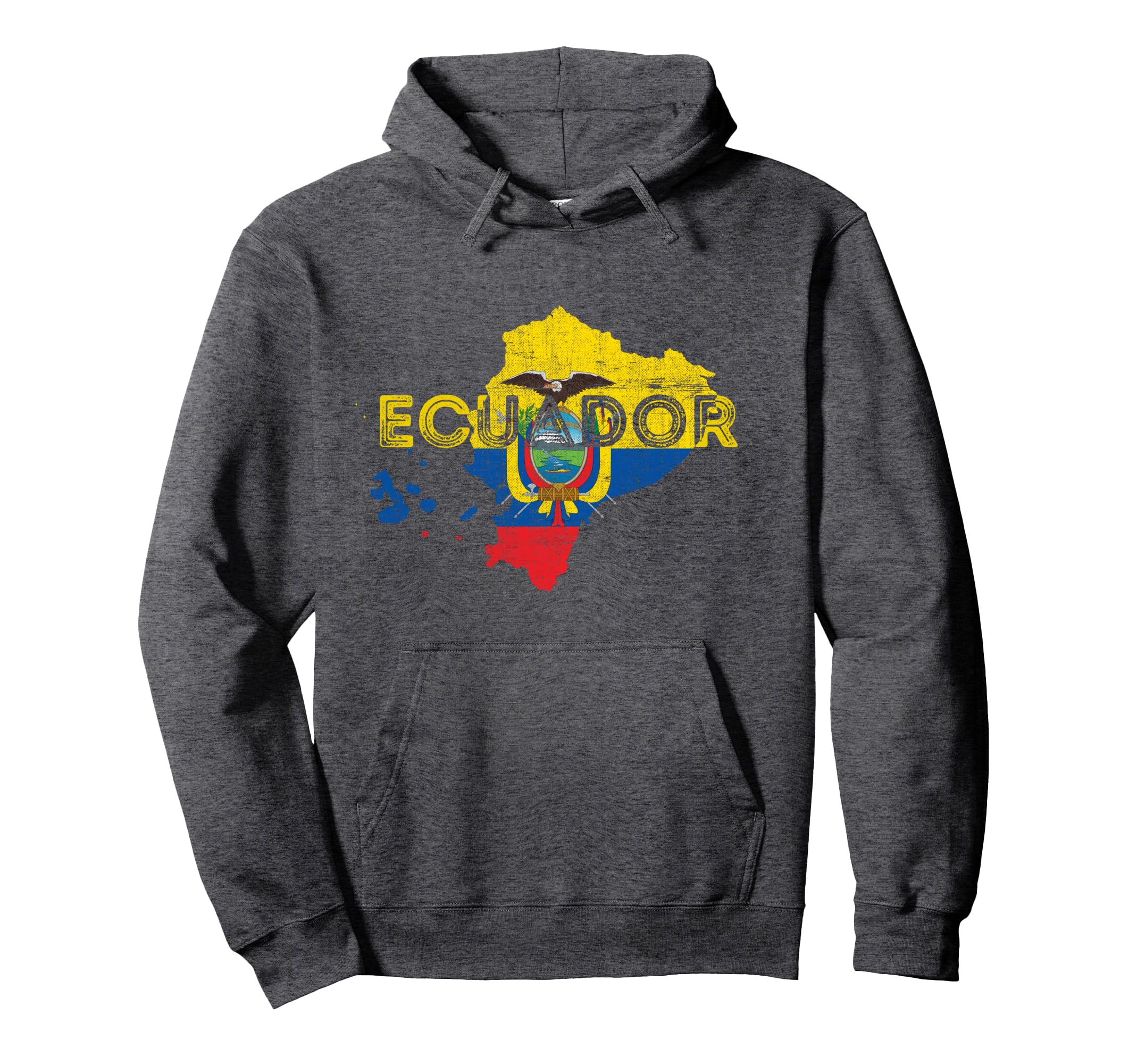 Ecuadorian Map And Flag Souvenir Hoodie - Unique Graphic Men Women - T-Shirt, Sweatshirt, Hoodie