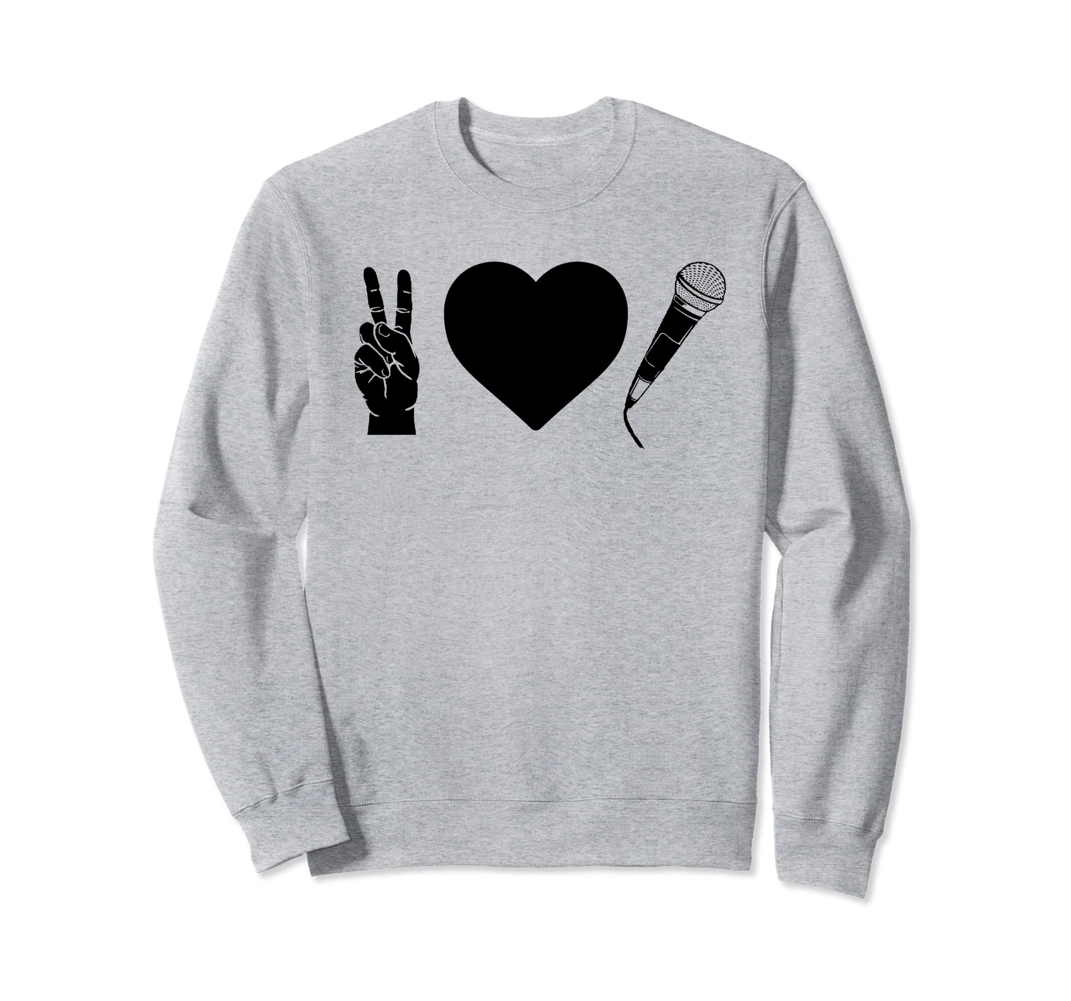 Peace Love Hip Hop Old School Rap Sweatshirt - Custom Art Print Men Women - T-Shirt, Sweatshirt, Hoodie