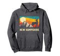 New Hampshire Nature Wild Deer Sunset Hiking Hoodie - Unique Graphic Unisex - T-Shirt, Sweatshirt, Hoodie