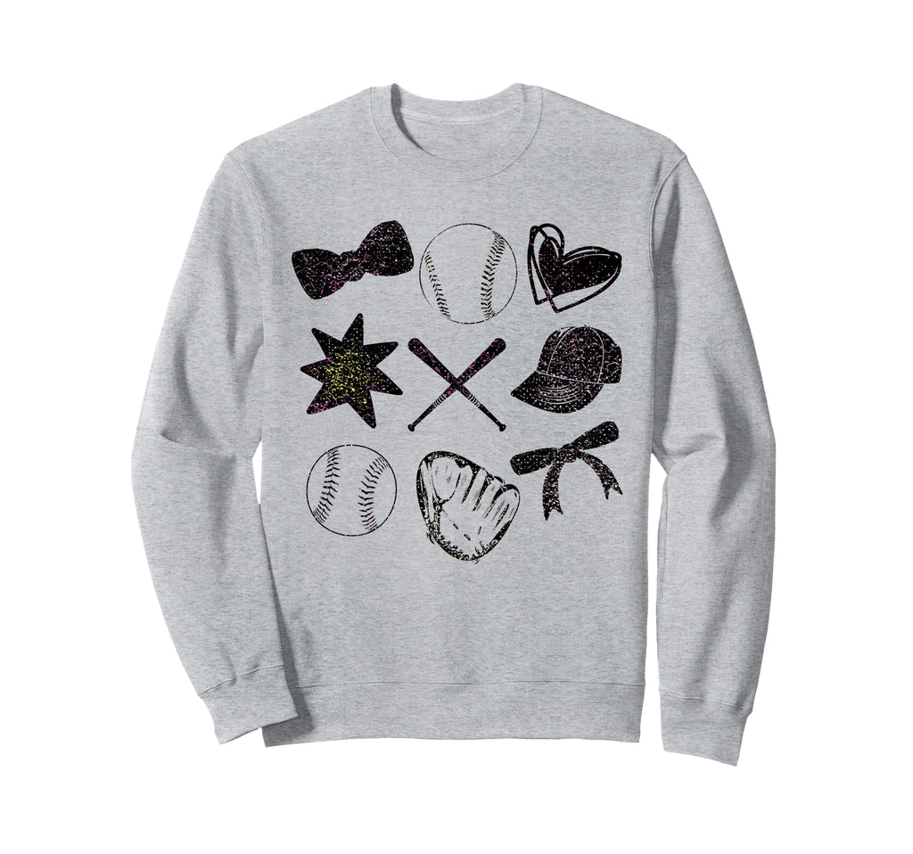 Softball Coquette Bow Softball Mom Sweatshirt - Novelty Apparel Men Women - T-Shirt, Sweatshirt, Hoodie