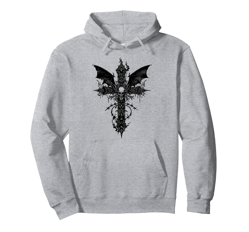 Y2K Metal Grunge Aesthetic Alt Goth Cross Hoodie - Trendy Graphic Unisex - T-Shirt, Sweatshirt, Hoodie