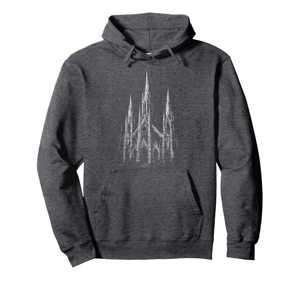 Gothic Church Cathedral Grunge Goth Dark Hoodie - Custom Art Print Unisex - T-Shirt, Sweatshirt, Hoodie