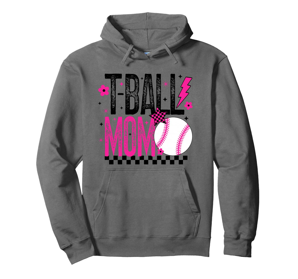 Tball Mom Ball Baseball Hoodie - Fun Novelty Design Unisex - T-Shirt, Sweatshirt, Hoodie