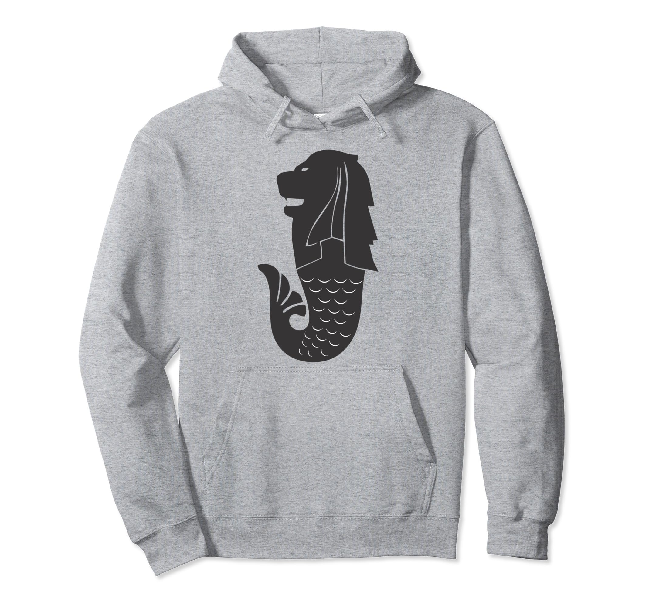 Merlion Distressed Hoodie - Aesthetic Graphic Unisex - T-Shirt, Sweatshirt, Hoodie