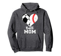 Ball Mom Heart Funny Baseball Soccer Mom Hoodie - Trendy Graphic for Adults - T-Shirt, Sweatshirt, Hoodie