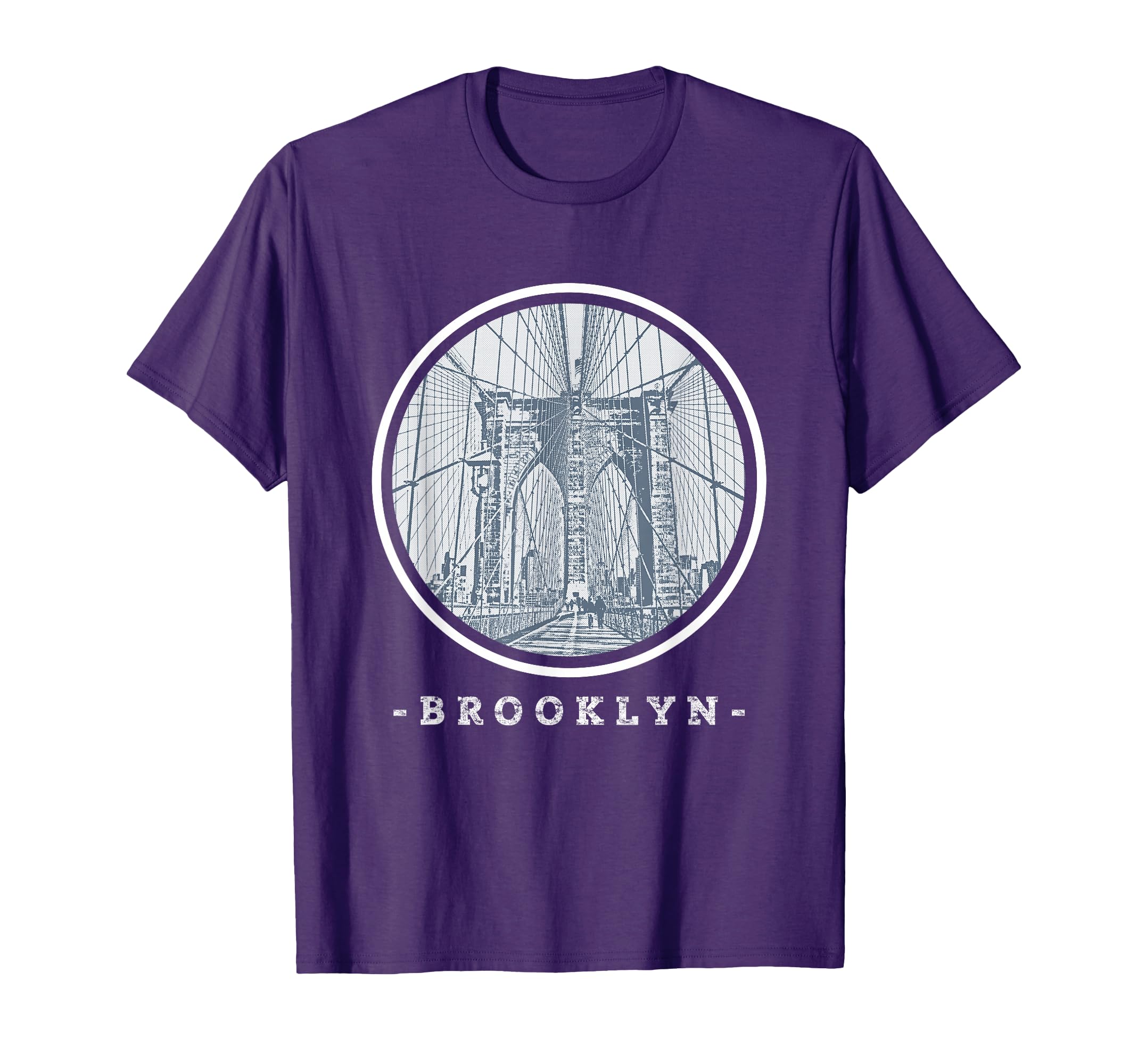Brooklyn Bridge Distressed T-Shirt - Novelty Apparel Unisex - T-Shirt, Sweatshirt, Hoodie
