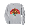 Roller Skating Bigfoot 80S Sasquatch Sweatshirt - Minimalist Print Unisex - T-Shirt, Sweatshirt, Hoodie