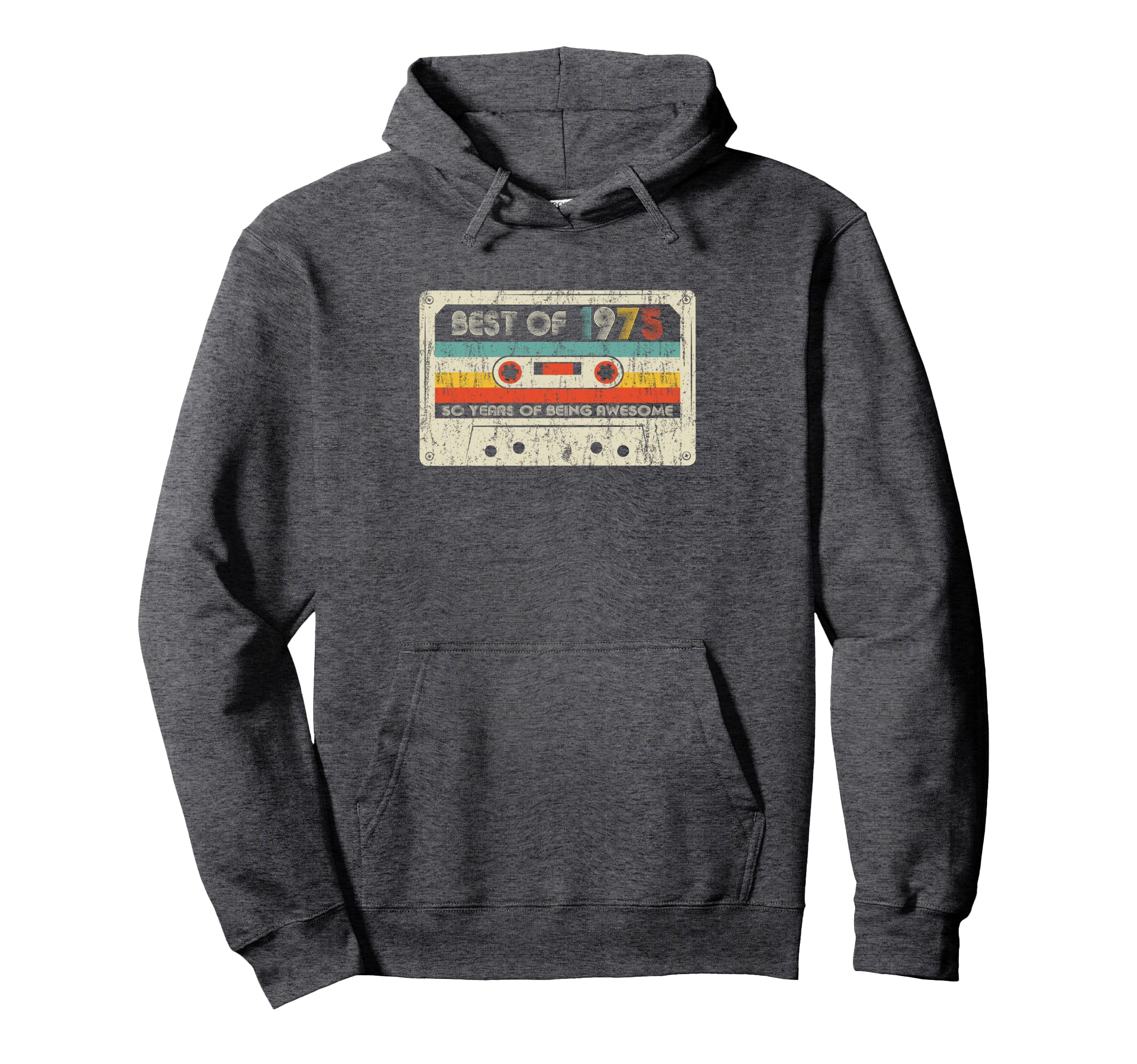 Best 1975 Birthday Yrs 1975 Cassette Hoodie - Trendy Graphic for Adults - T-Shirt, Sweatshirt, Hoodie