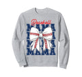 Baseball Mama Coquette Bow Sweatshirt - Casual Everyday Wear Men Women - T-Shirt, Sweatshirt, Hoodie