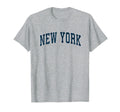 New York Varsity Sports Navy Text T-Shirt - Novelty Apparel Unisex - T-Shirt, Sweatshirt, Hoodie