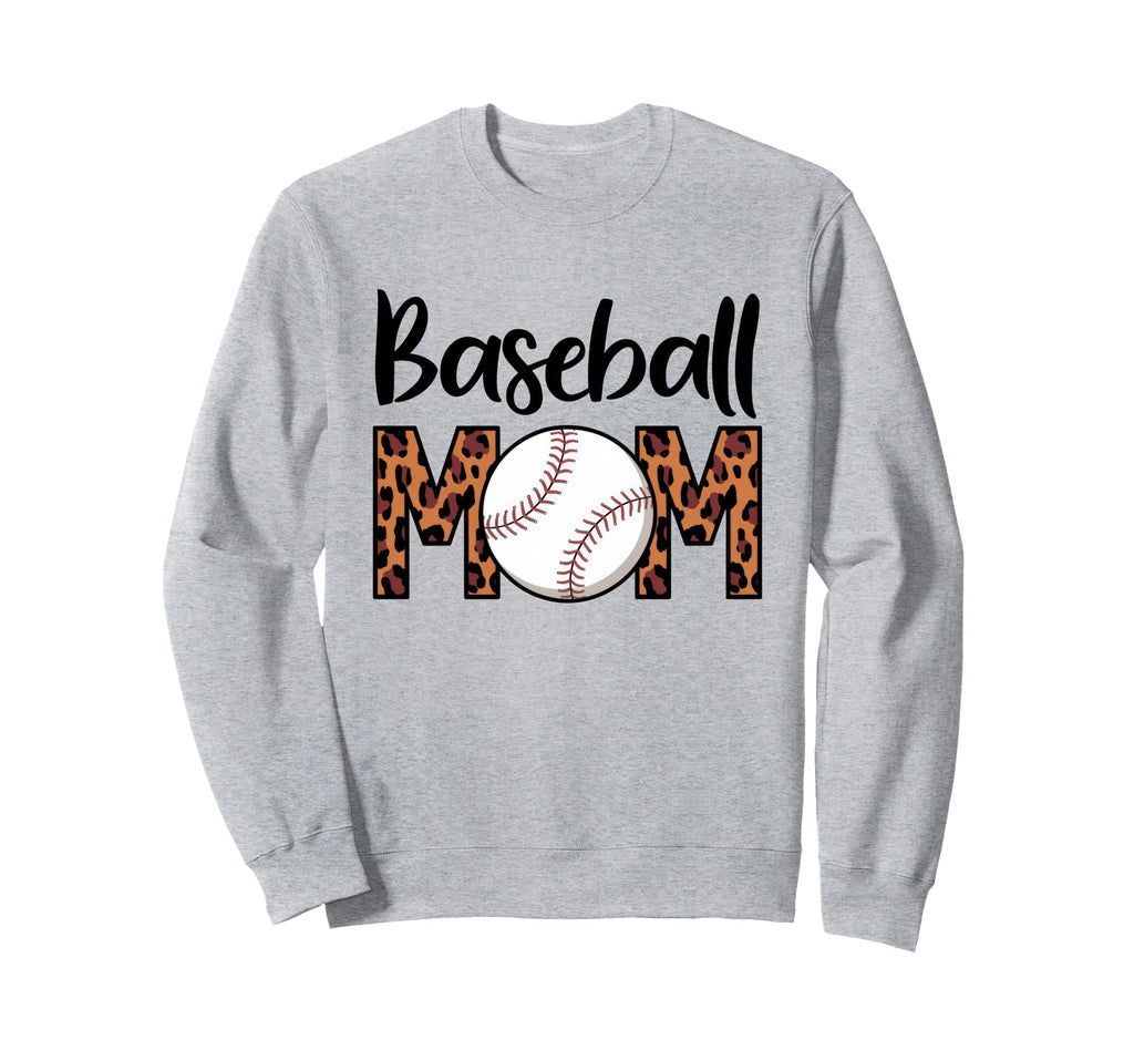 Leopard American Baseball Mom Sweatshirt - Fun Novelty Design Men Women - T-Shirt, Sweatshirt, Hoodie