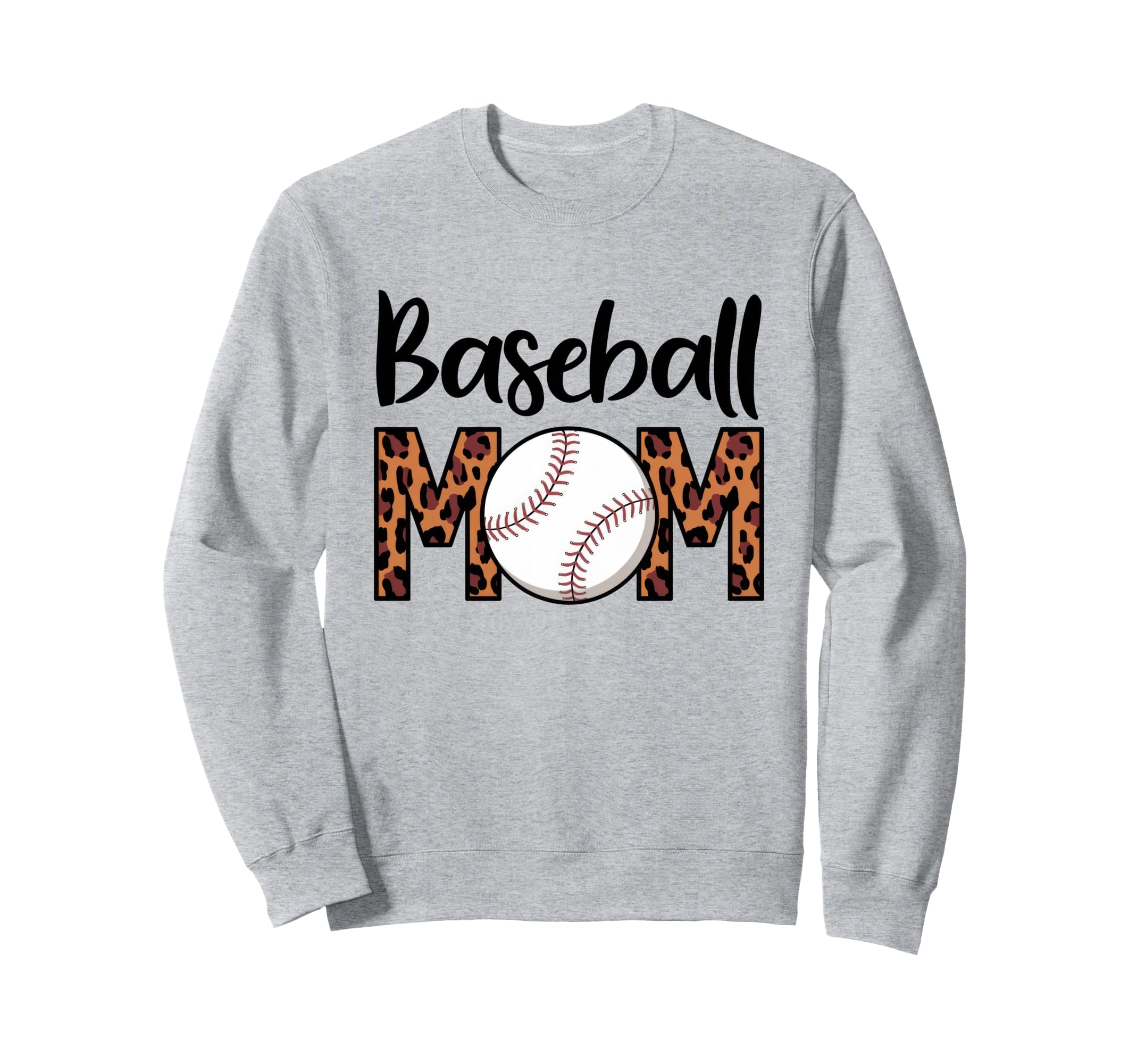 Leopard American Baseball Mom Sweatshirt - Fun Novelty Design Men Women - T-Shirt, Sweatshirt, Hoodie
