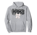 Baseball Checkered Mama Coquette Bow Hoodie - Graphic Print Unisex - T-Shirt, Sweatshirt, Hoodie