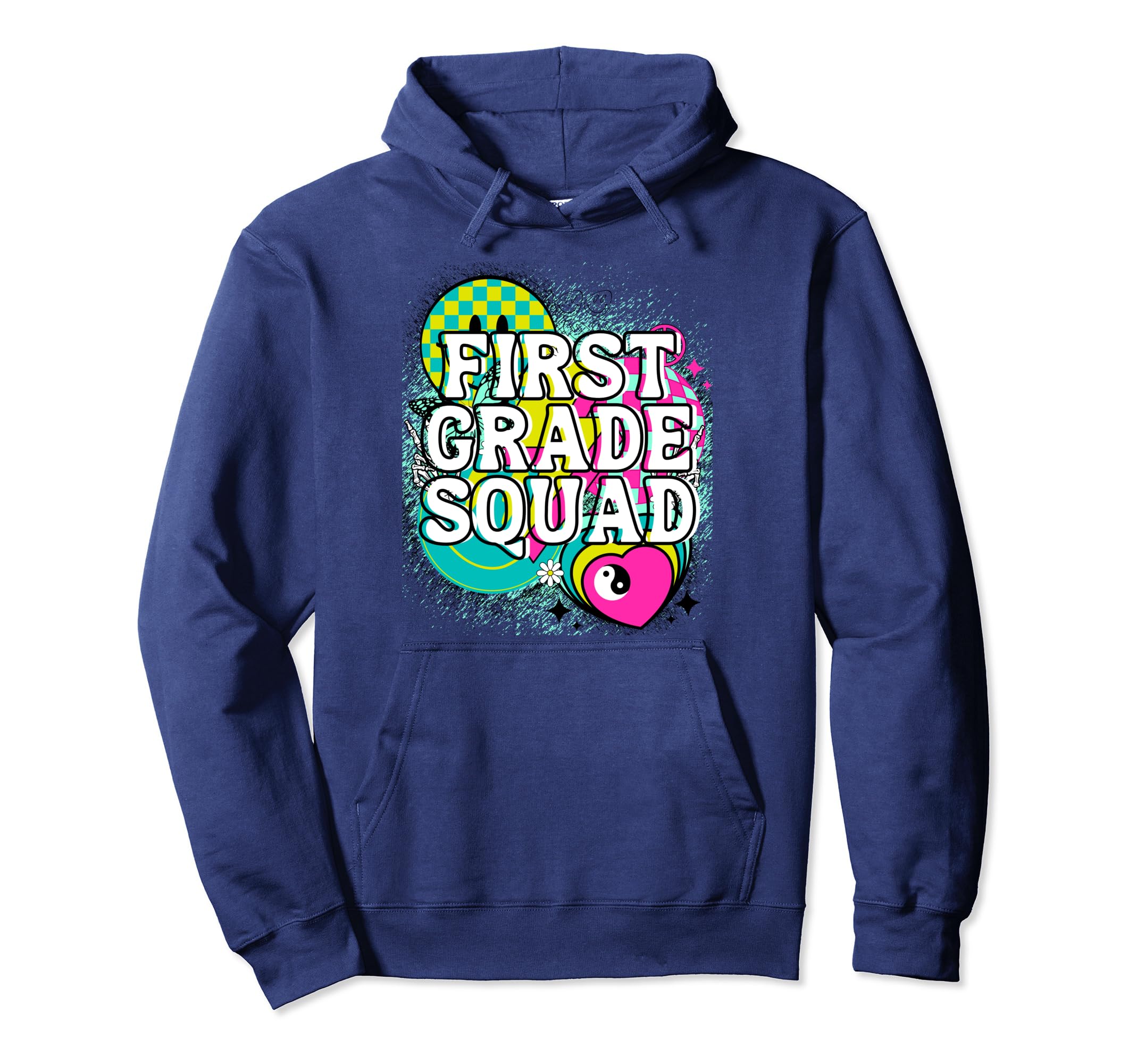 1St Grade Happy Butterfly Y2K Preppy 90S Hoodie - Custom Art Print Unisex - T-Shirt, Sweatshirt, Hoodie