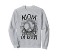 Mom Both Softball Baseball Mama Moms Sweatshirt - Minimalist Print Unisex - T-Shirt, Sweatshirt, Hoodie