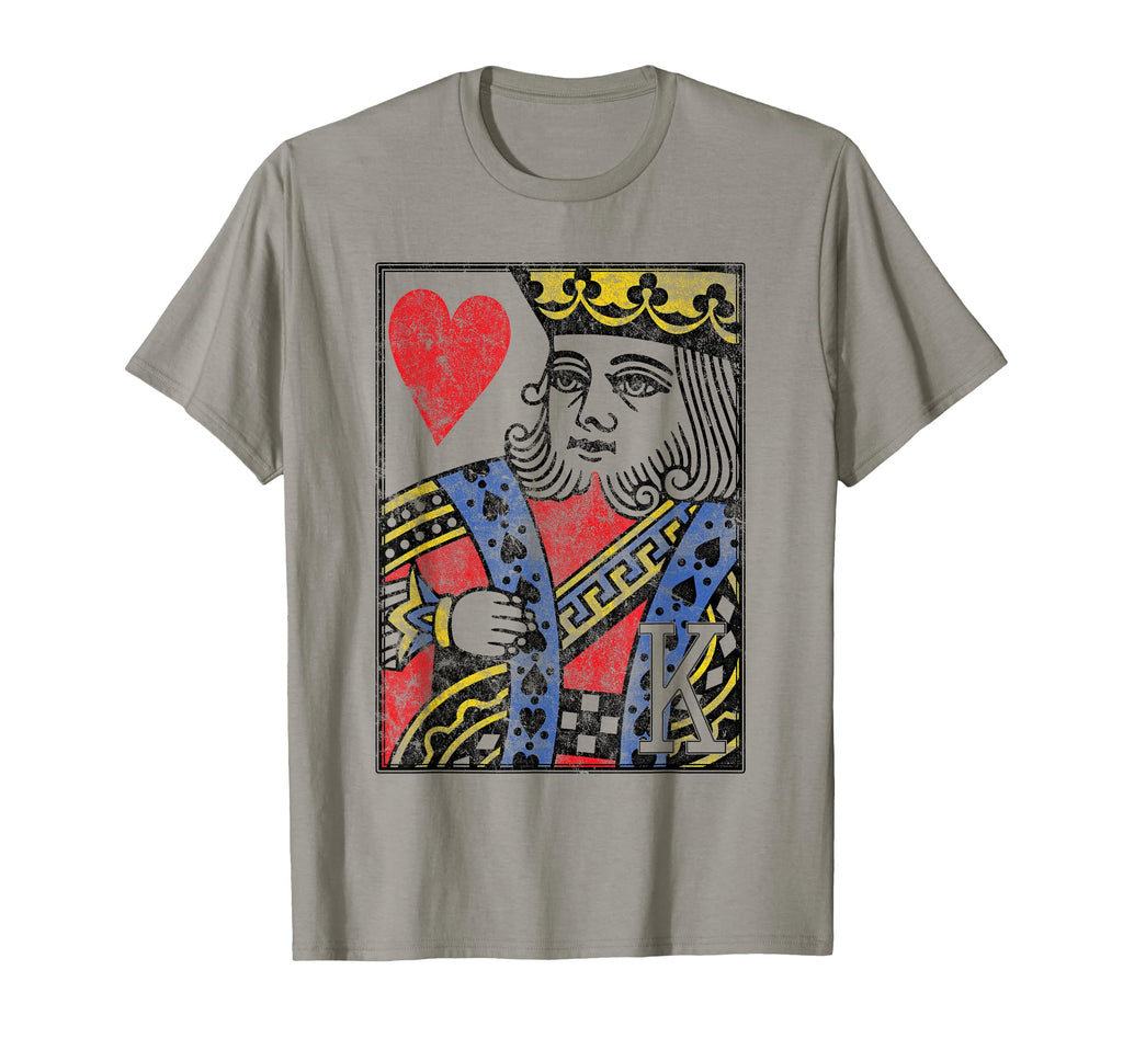 King Hearts Distressed Playing Card T-Shirt - Streetwear Style Men Women - T-Shirt, Sweatshirt, Hoodie