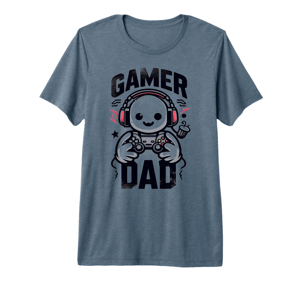 Gamer Dad Game Controller Gaming T-Shirt - Custom Art Print for Adults - T-Shirt, Sweatshirt, Hoodie
