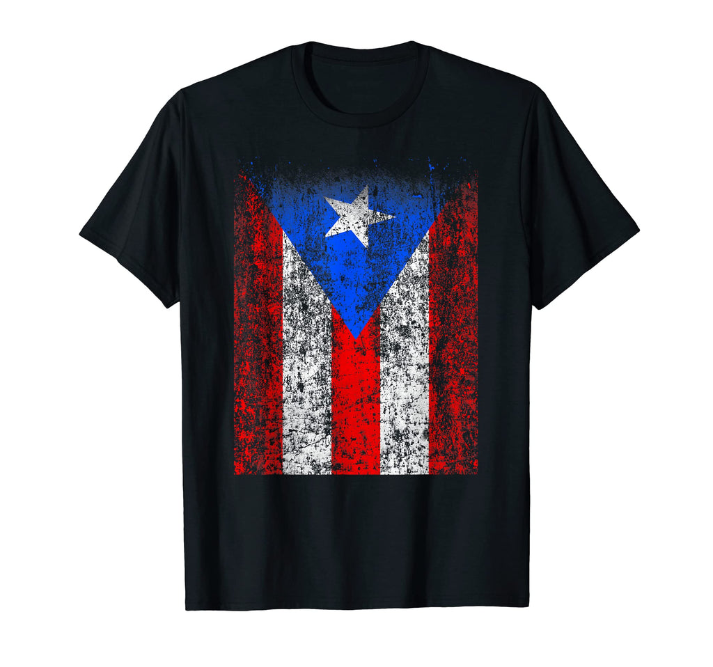 Flag Puerto Rico Distressed Gift T-Shirt - Custom Art Print for Adults - T-Shirt, Sweatshirt, Hoodie
