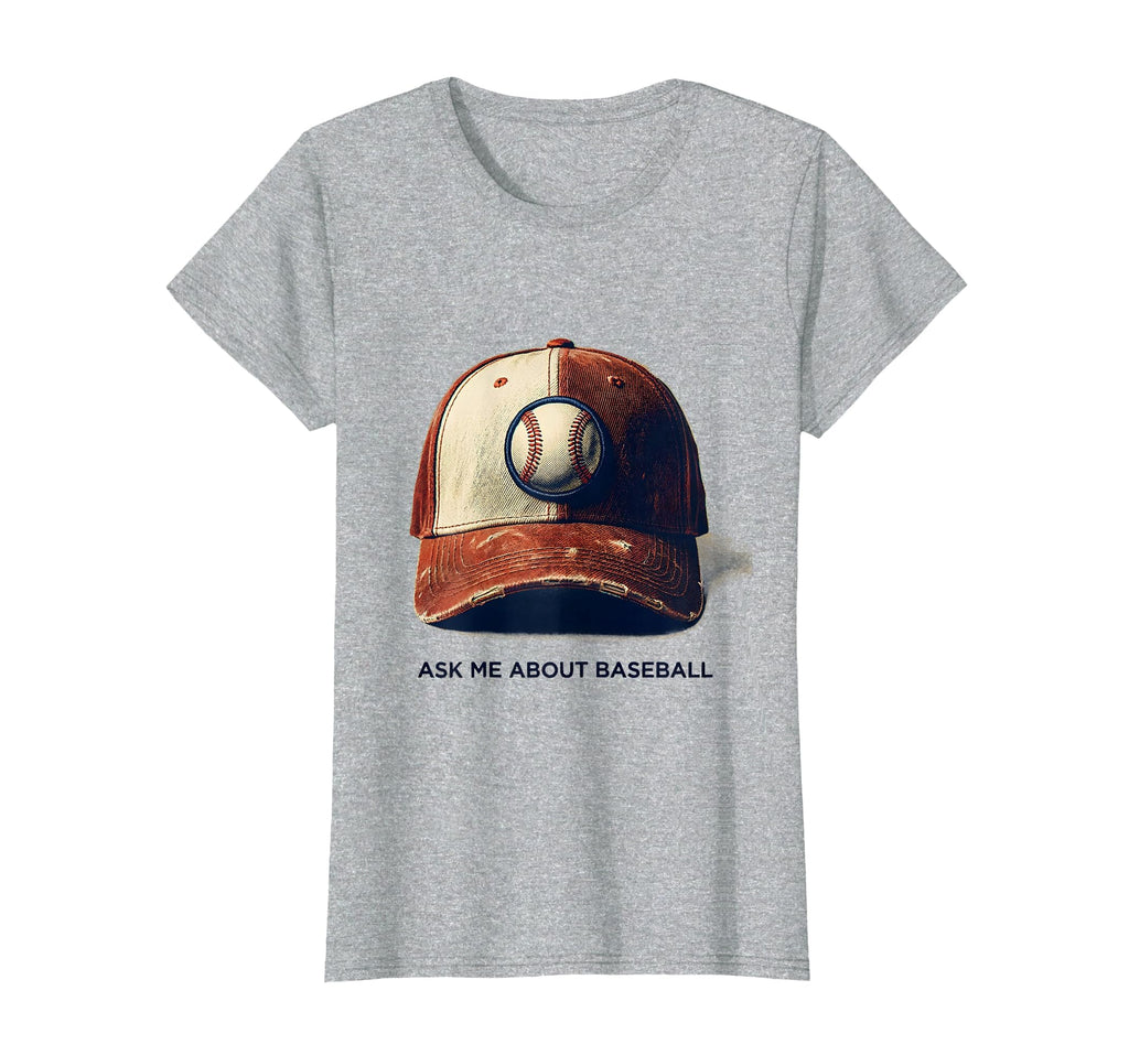 Ask Me About Baseball Proud Baseball Dad T-Shirt - Minimalist Print Unisex - T-Shirt, Sweatshirt, Hoodie