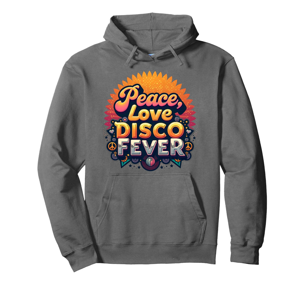 Peace Love Disco Fever 70S Hoodie - Custom Art Print Unisex - T-Shirt, Sweatshirt, Hoodie
