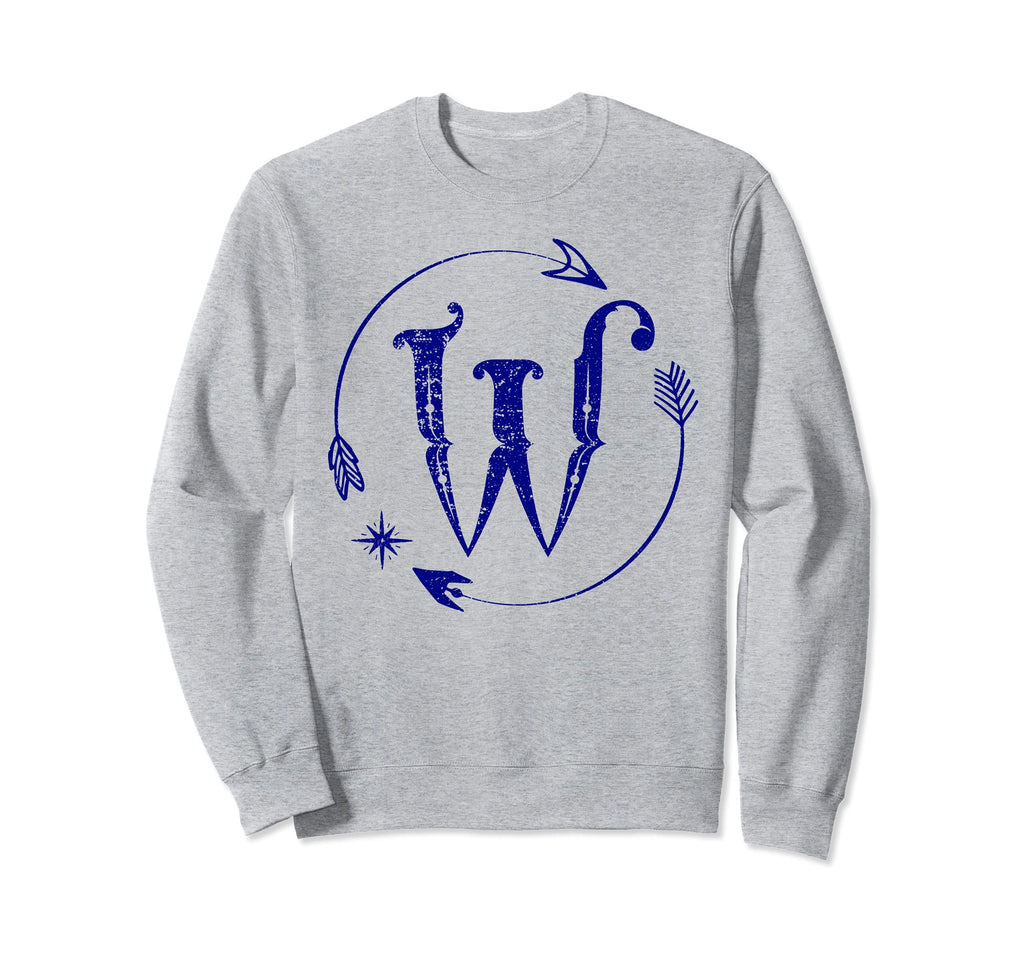 Initial W Monogram Boho Name Letter W Sweatshirt - Aesthetic Graphic Unisex - T-Shirt, Sweatshirt, Hoodie