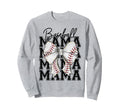 Baseball Mama Mom Coquette Bow Sweatshirt - Minimalist Print for Adults - T-Shirt, Sweatshirt, Hoodie