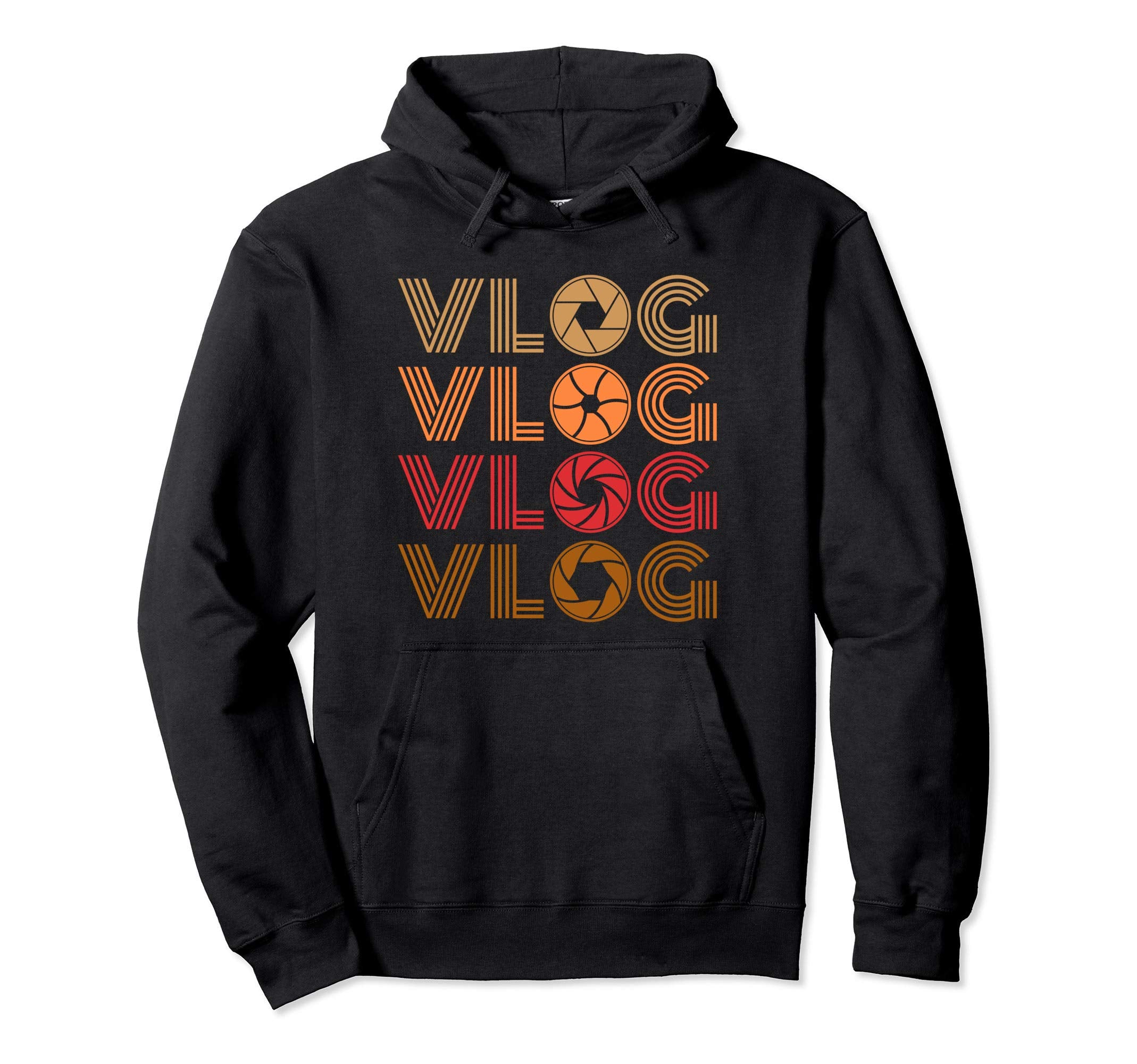 Vlog Videographer Vlogger Camera Hoodie - Novelty Apparel Unisex - T-Shirt, Sweatshirt, Hoodie
