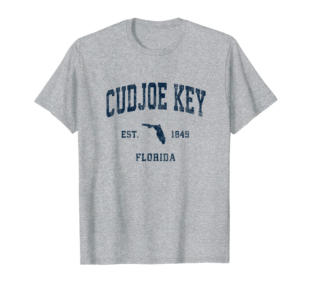 Cudjoe Key Florida Fl Athletic Navy T-Shirt - Trendy Graphic for Adults - T-Shirt, Sweatshirt, Hoodie