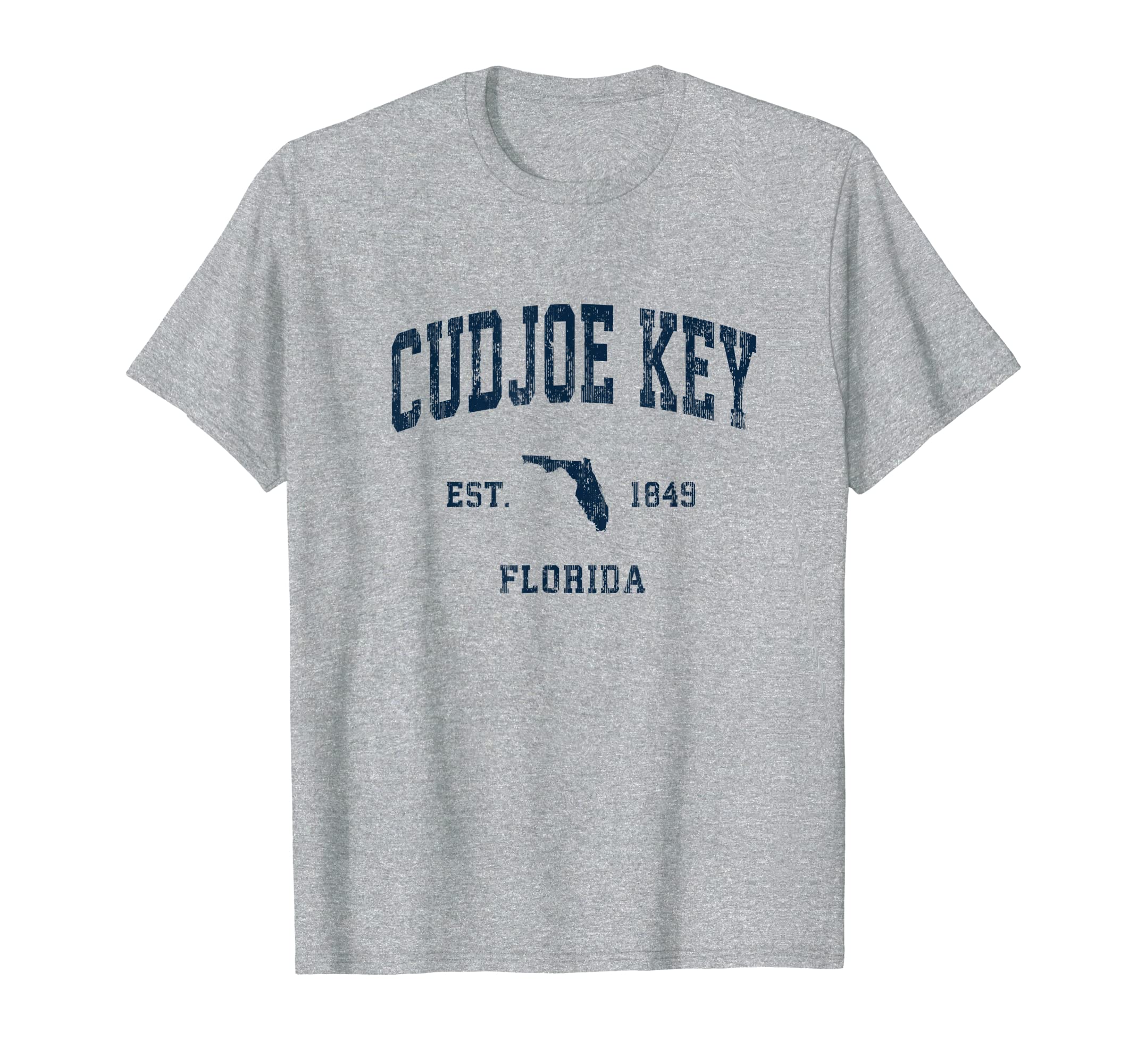 Cudjoe Key Florida Fl Athletic Navy T-Shirt - Trendy Graphic for Adults - T-Shirt, Sweatshirt, Hoodie