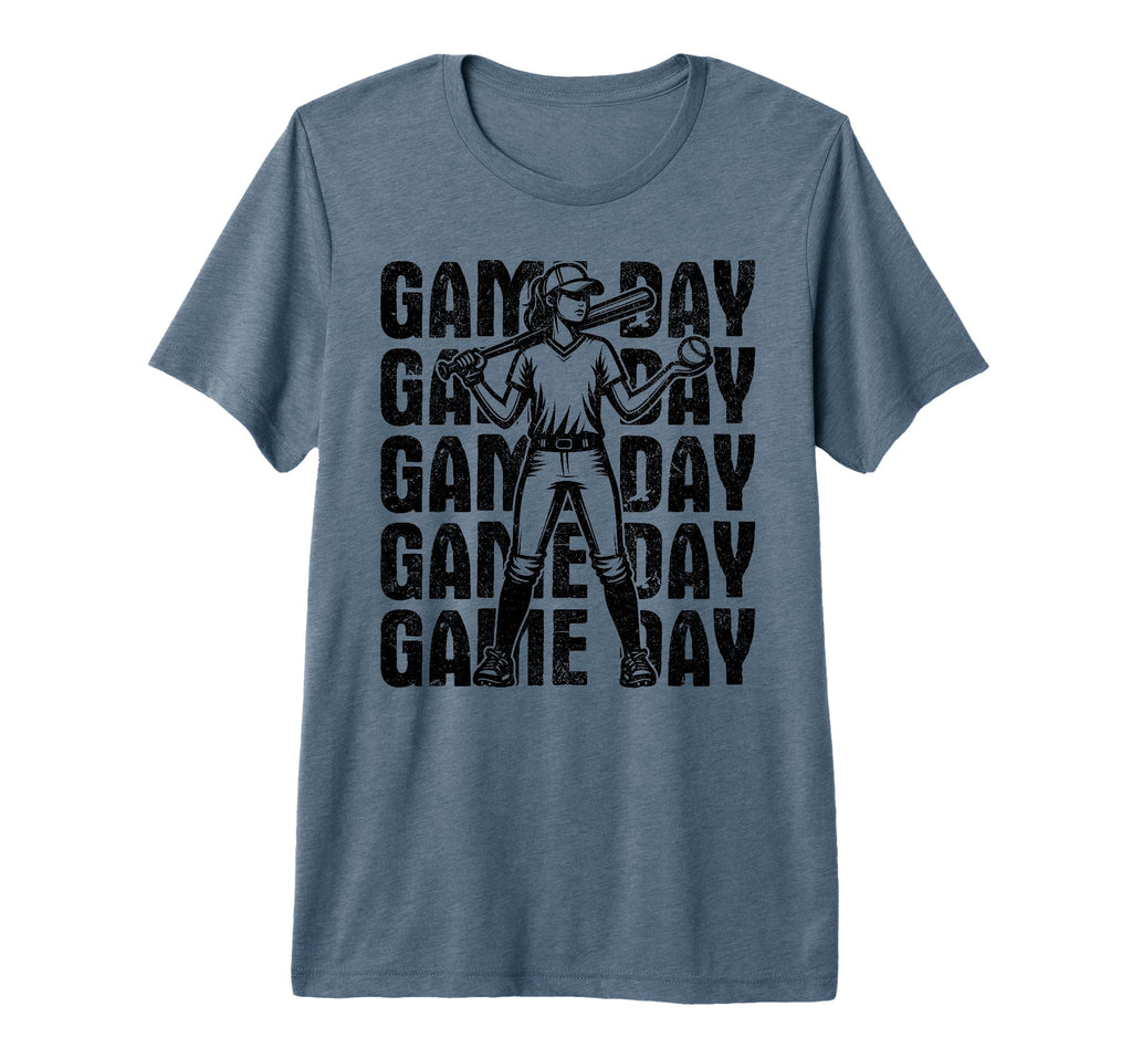 Game Day Softball Softball Mom T-Shirt - Custom Art Print for Adults - T-Shirt, Sweatshirt, Hoodie