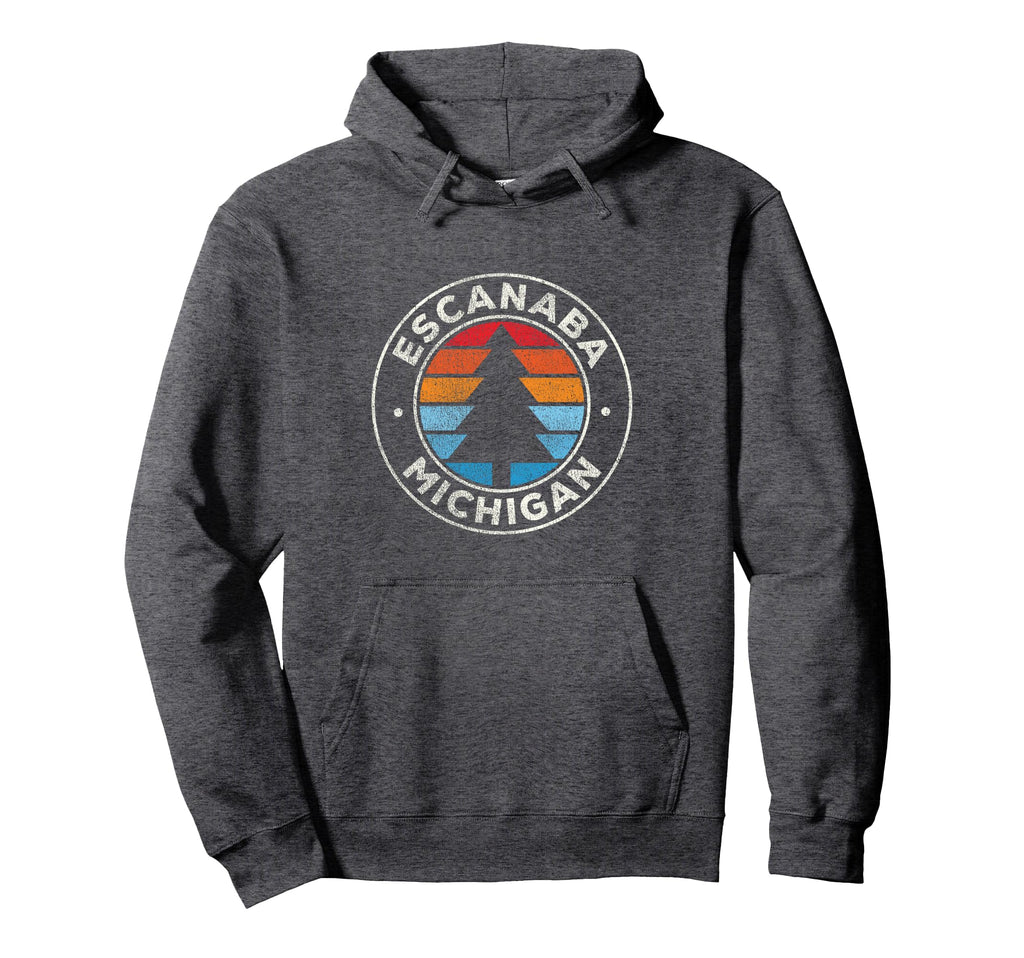Escanaba Michigan Mi 70S Hoodie - Graphic Print for Adults - T-Shirt, Sweatshirt, Hoodie