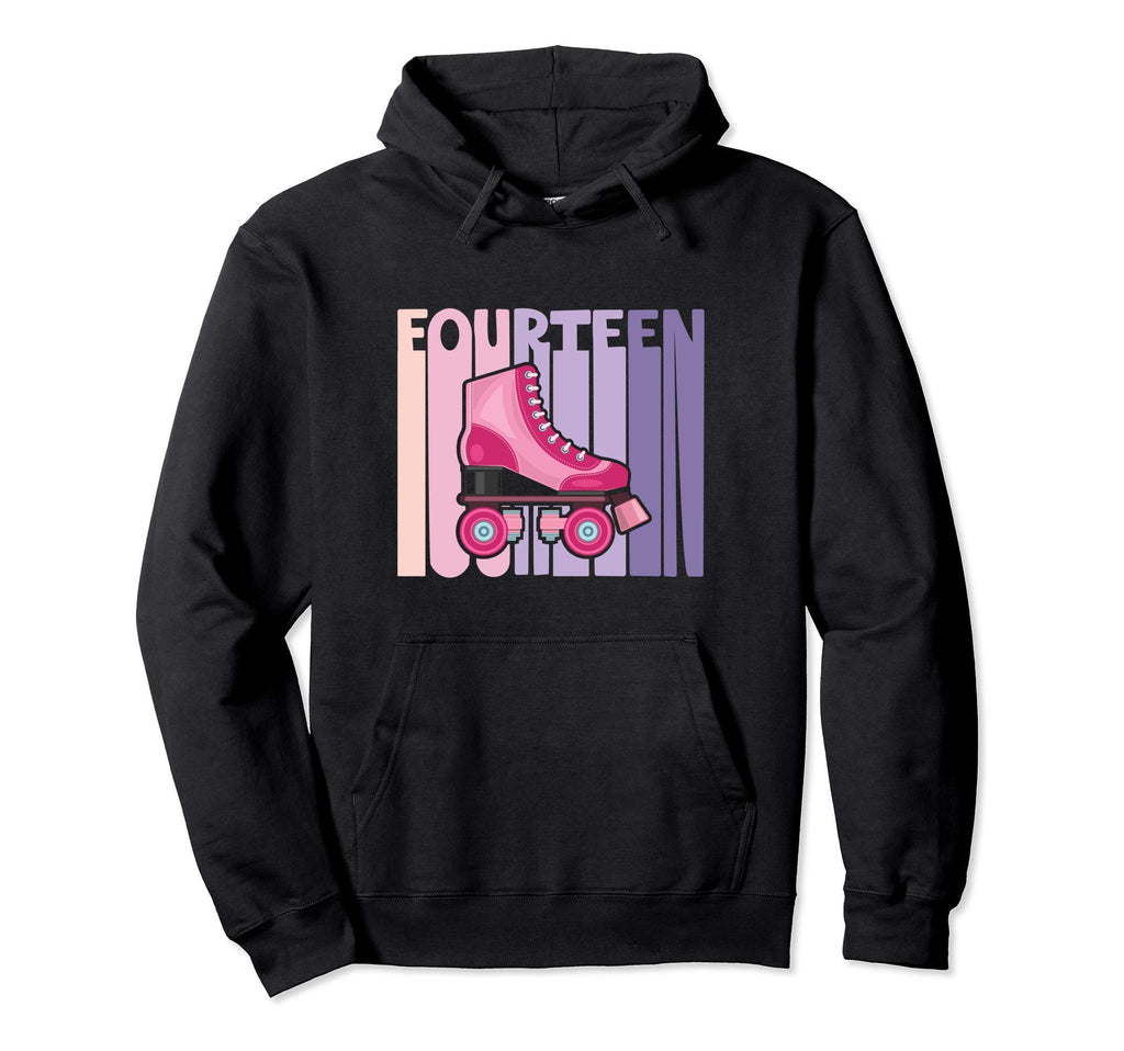 14 Year Old Roller Skating Birthday Hoodie - Casual Everyday Wear Unisex - T-Shirt, Sweatshirt, Hoodie