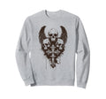 Skull Cross Y2K Goth Alt Grunge Gothic Sweatshirt - Graphic Print Unisex - T-Shirt, Sweatshirt, Hoodie