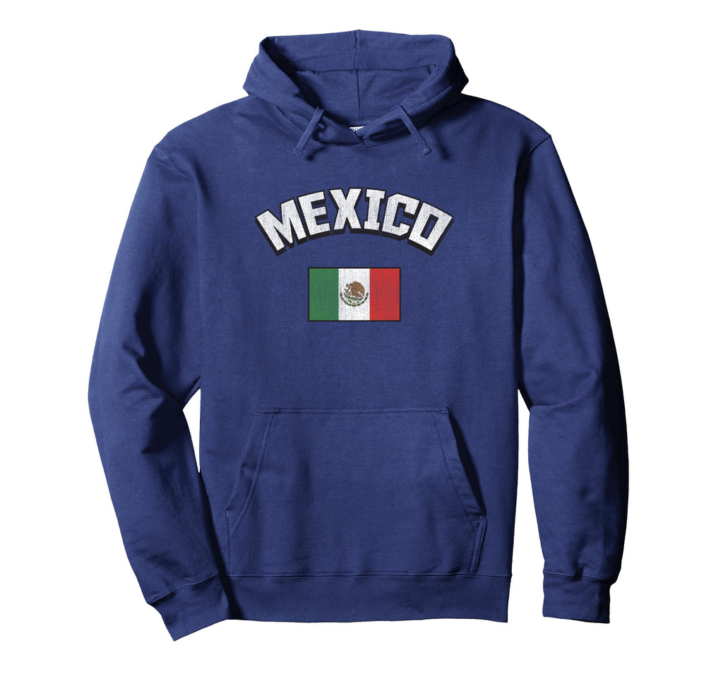 Mexico Flag Distressed Mexican Pride Hoodie - Novelty Apparel for Adults - T-Shirt, Sweatshirt, Hoodie