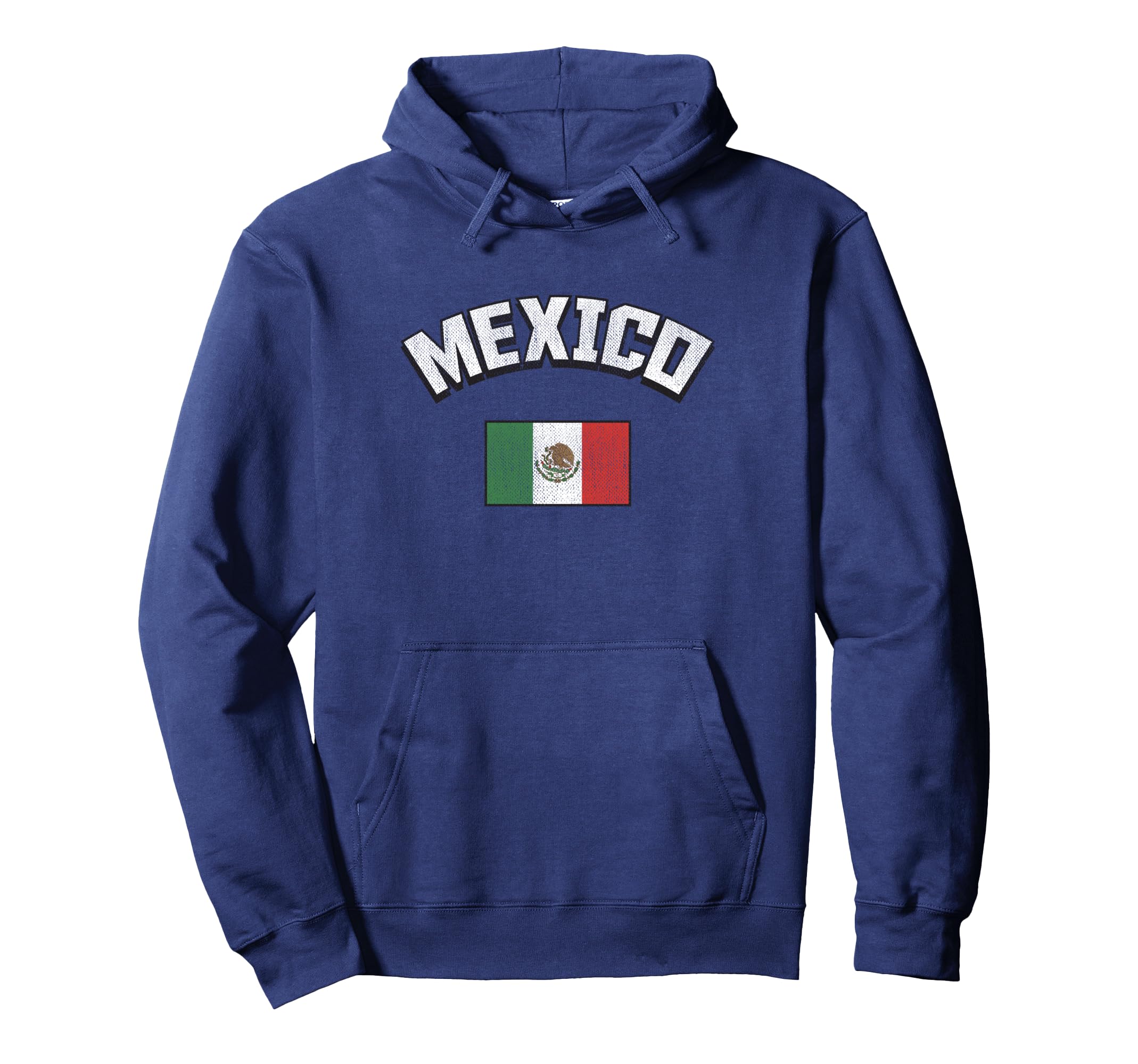 Mexico Flag Distressed Mexican Pride Hoodie - Novelty Apparel for Adults - T-Shirt, Sweatshirt, Hoodie
