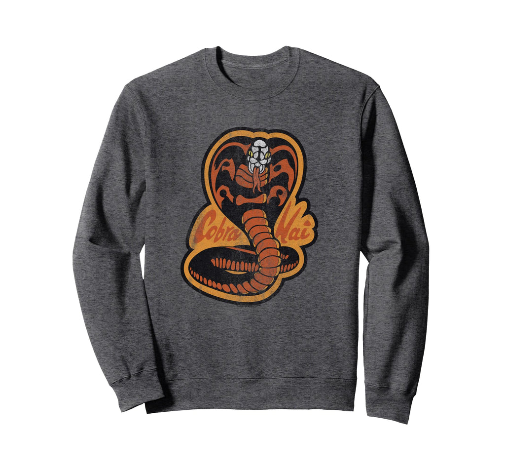 Cobra Kai Distressed Snake Logo Sweatshirt - Minimalist Print for Adults - T-Shirt, Sweatshirt, Hoodie