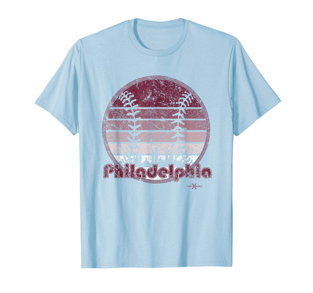 Philadelphia Baseball Sunset City T-Shirt - Streetwear Style for Adults - T-Shirt, Sweatshirt, Hoodie