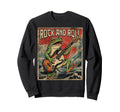 Frog Playing Bass Guitar Rock Rock Sweatshirt - Novelty Apparel Men Women - T-Shirt, Sweatshirt, Hoodie
