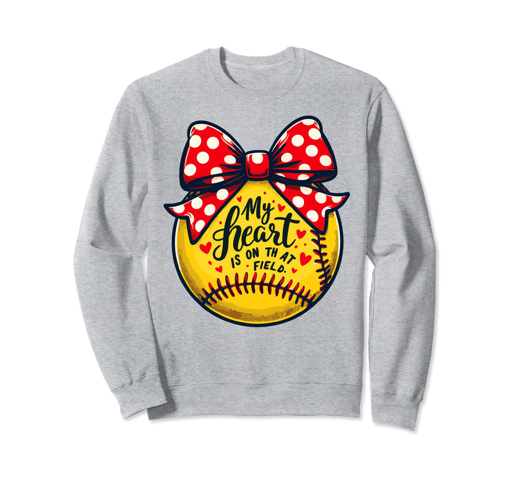 My Heart Is That Field Baseball Sweatshirt - Trendy Graphic Unisex - T-Shirt, Sweatshirt, Hoodie