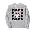 Baseball Mama Happy Face Sweatshirt - Fun Novelty Design for Adults - T-Shirt, Sweatshirt, Hoodie