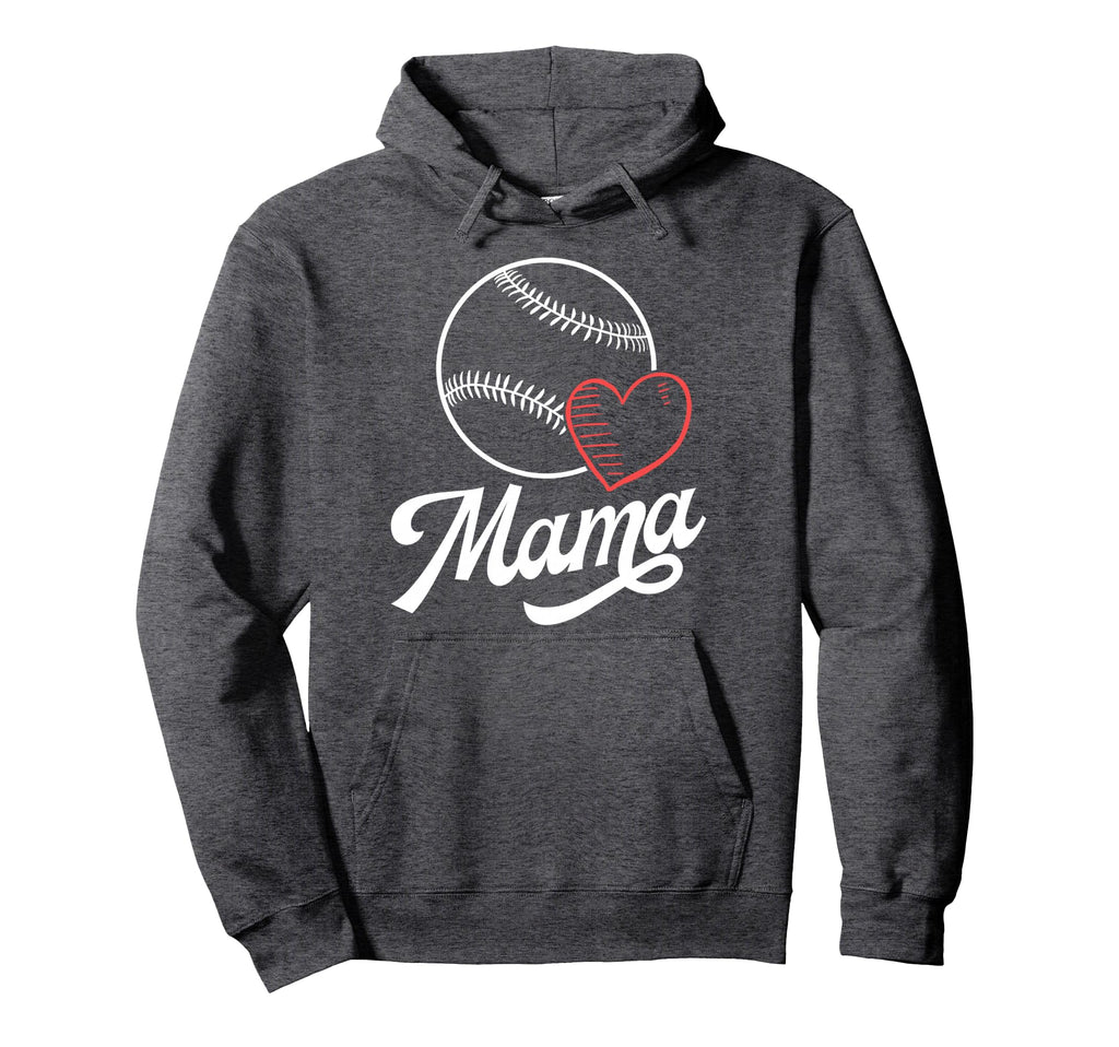Baseball Mama Shirts Heart Son Hoodie - Minimalist Print for Adults - T-Shirt, Sweatshirt, Hoodie