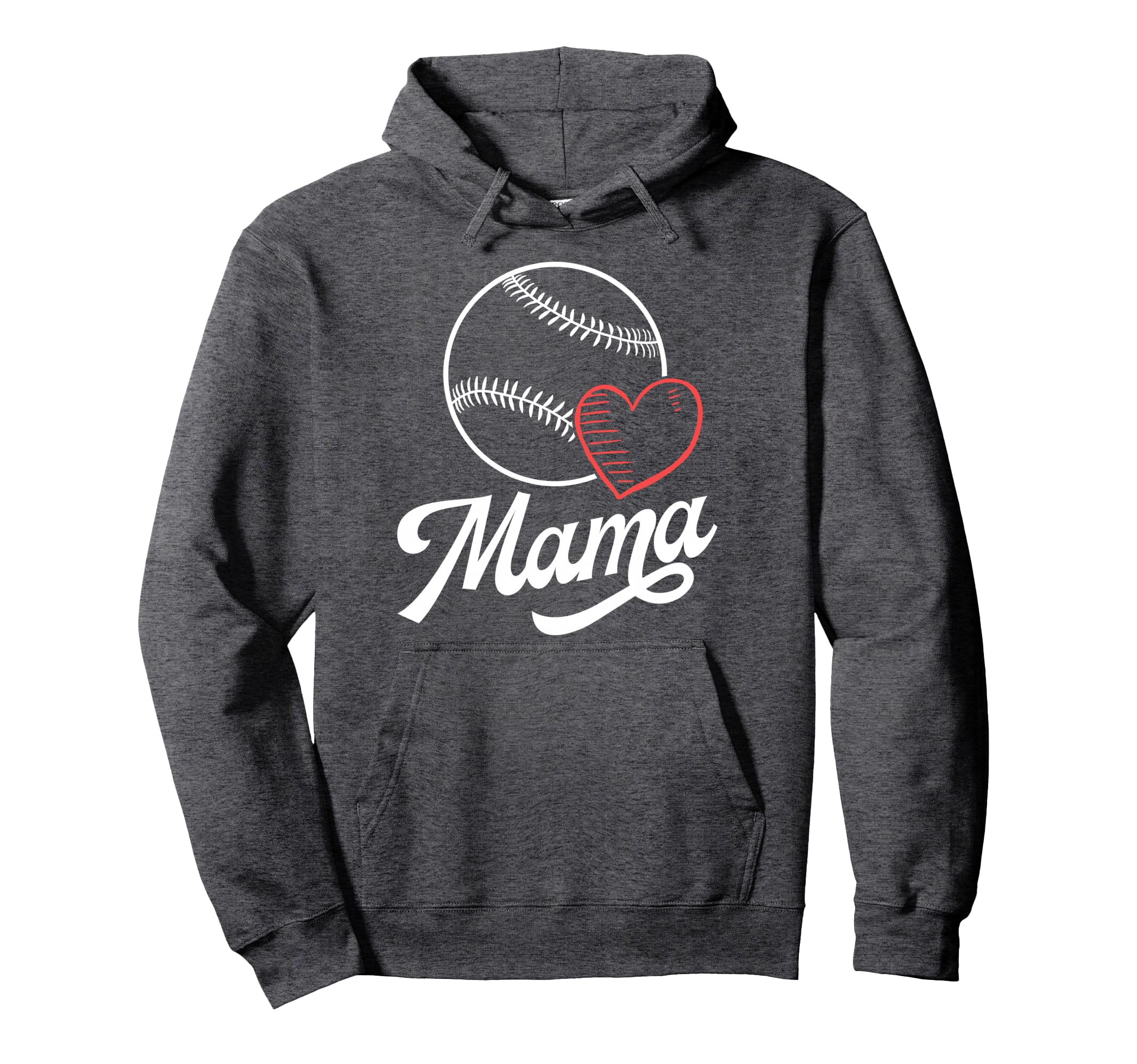 Baseball Mama Shirts Heart Son Hoodie - Minimalist Print for Adults - T-Shirt, Sweatshirt, Hoodie