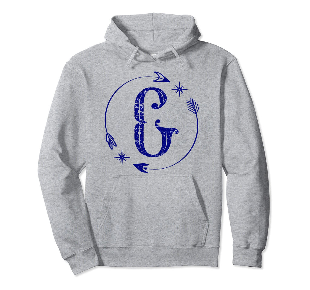 Initial C Monogram Boho Name Letter C Hoodie - Graphic Print Men Women - T-Shirt, Sweatshirt, Hoodie