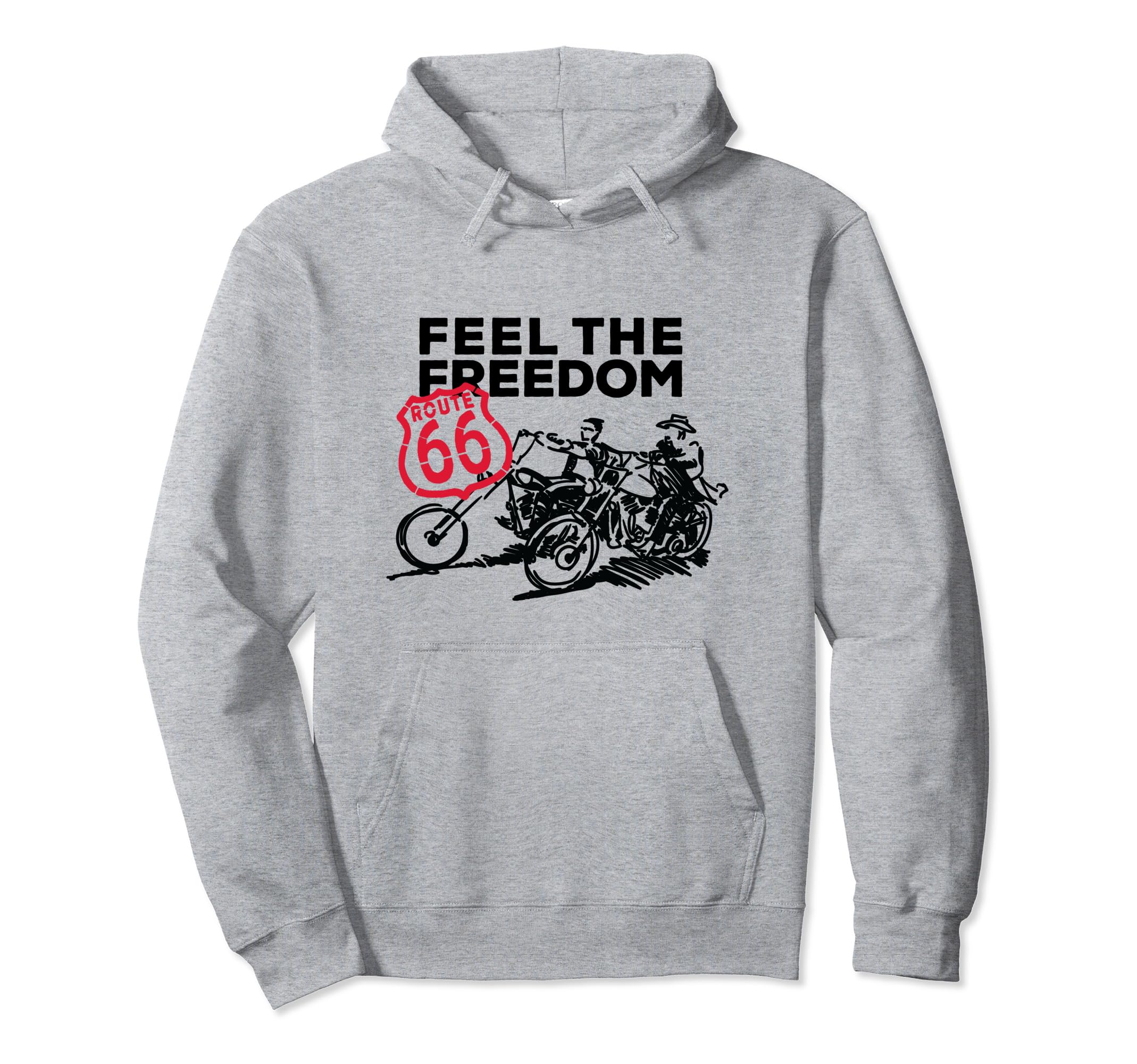 Route 66 Feel Freedom Hoodie - Casual Everyday Wear for Adults - T-Shirt, Sweatshirt, Hoodie