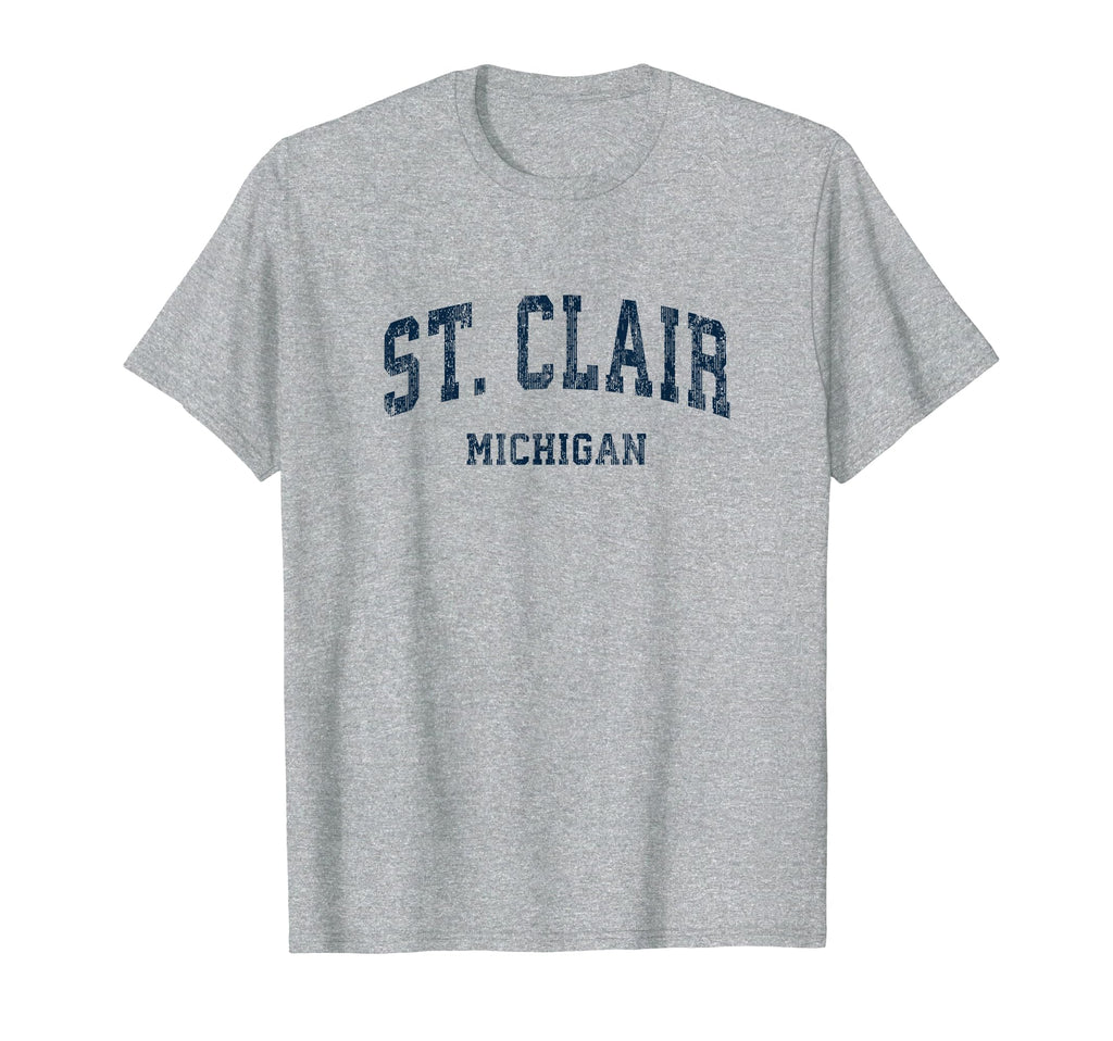 St Clair Michigan Mi Varsity Sports T-Shirt - Aesthetic Graphic Men Women - T-Shirt, Sweatshirt, Hoodie