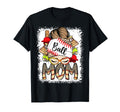 Bleached Ball Mom Leopard Baseball T-Shirt - Minimalist Print for Adults - T-Shirt, Sweatshirt, Hoodie
