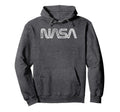 Nasa Distressed Nasa Worm Logo Hoodie - Casual Everyday Wear Men Women - T-Shirt, Sweatshirt, Hoodie