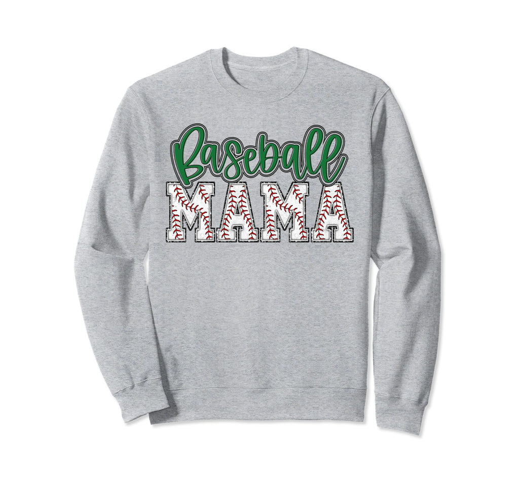 Baseball Mom Green Baseball Mama Sweatshirt - Graphic Print Unisex - T-Shirt, Sweatshirt, Hoodie